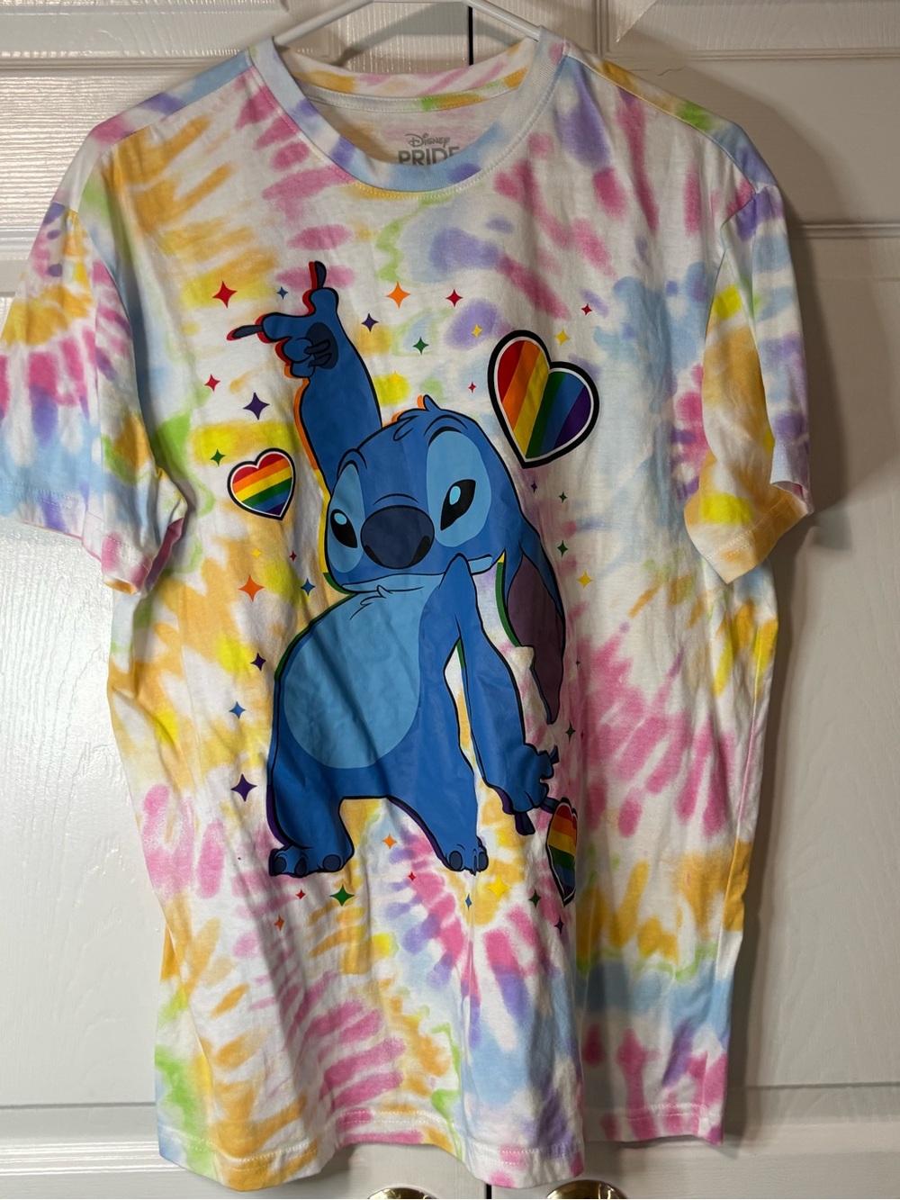 Disney Kids Tie-Dye Stitch Tee - Blue, Yellow, Pink, Green